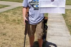 Leo Brand shoots his 1st 200 straight Singles targets at the Central Zone shoot at 14 years old.